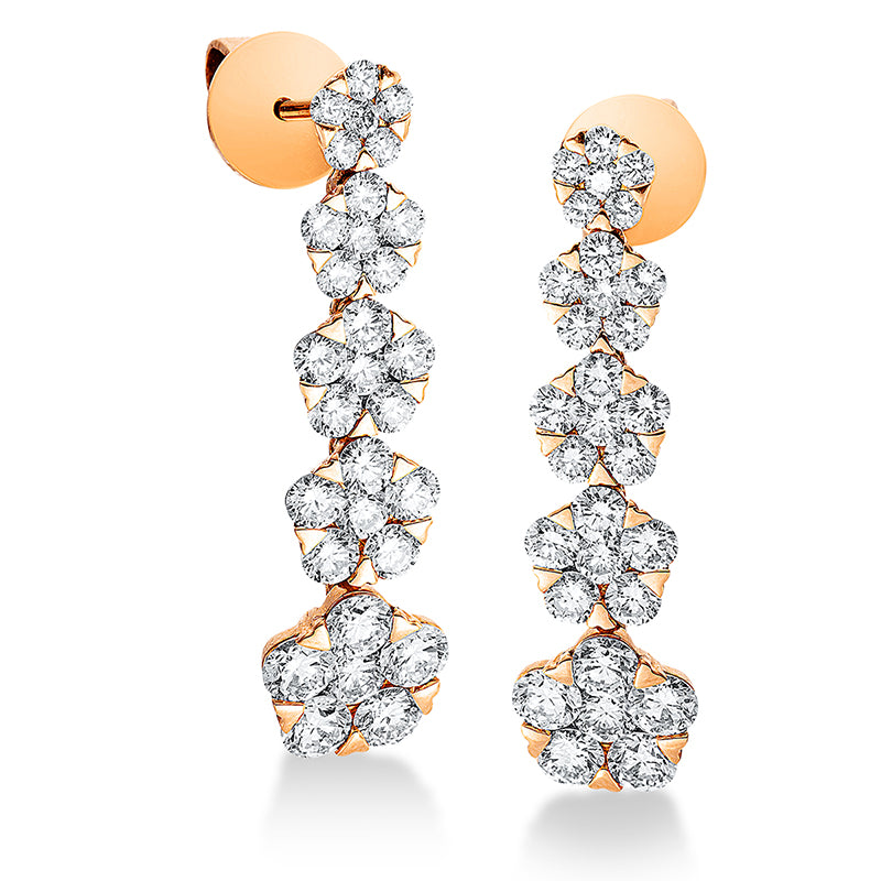 Ohrschmuck    aus 750/-18 Karat Rotgold mit 60 Diamanten 2