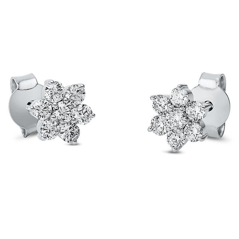 Ohrschmuck    aus 750/-18 Karat Weißgold mit 14 Diamanten 0