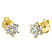 Ohrstecker    aus 750/-18 Karat Gelbgold mit 14 Diamanten 0