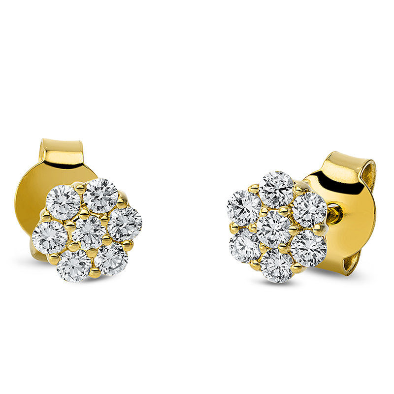 Ohrschmuck    aus 750/-18 Karat Gelbgold mit 14 Diamanten 0