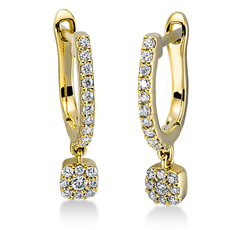 Ohrschmuck    aus 750/-18 Karat Gelbgold mit 40 Diamanten 0
