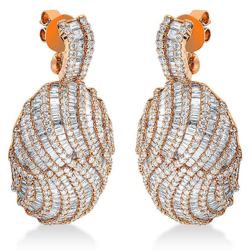 Ohrschmuck    aus 750/-18 Karat Rotgold mit 783 Diamanten 12