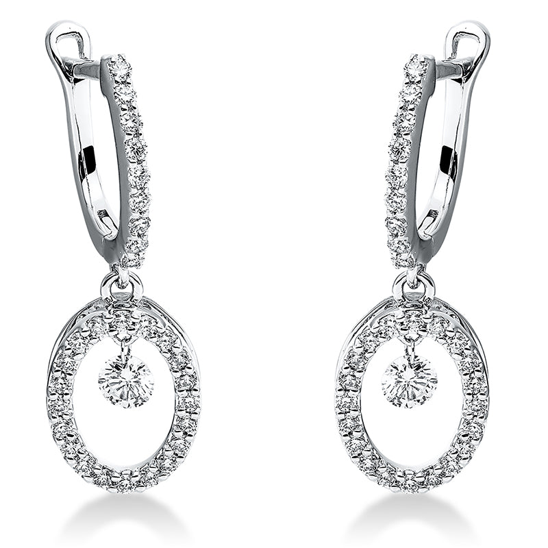 Ohrschmuck    aus 750/-18 Karat Weißgold mit 60 Diamanten 0