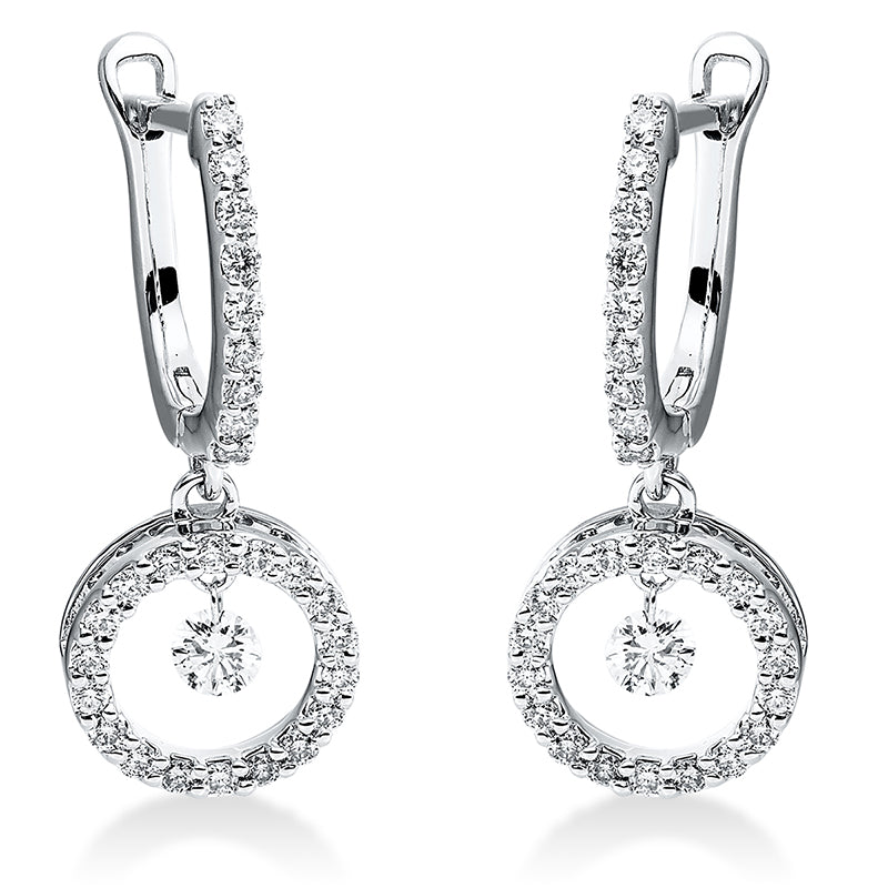 Ohrschmuck    aus 750/-18 Karat Weißgold mit 56 Diamanten 0