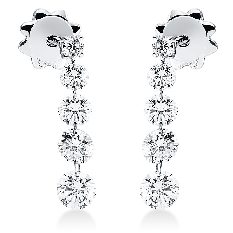 Ohrschmuck    aus 750/-18 Karat Weißgold mit 10 Diamanten 1