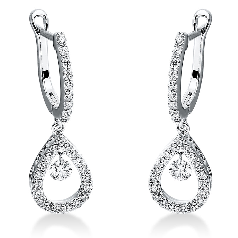 Ohrschmuck    aus 750/-18 Karat Weißgold mit 58 Diamanten 0