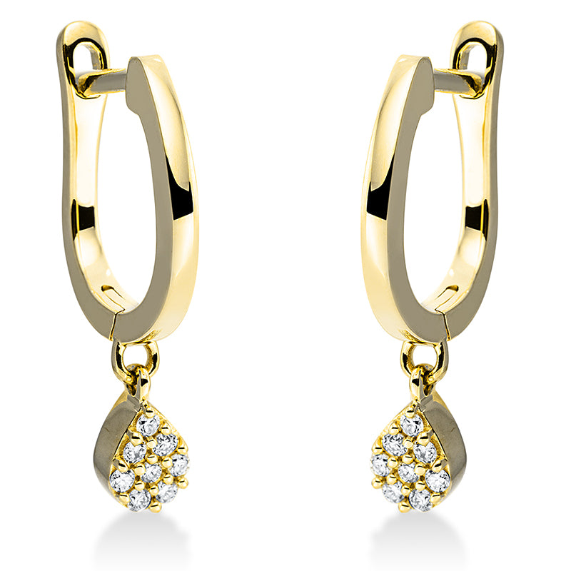 Ohrschmuck    aus 750/-18 Karat Gelbgold mit 16 Diamanten 0