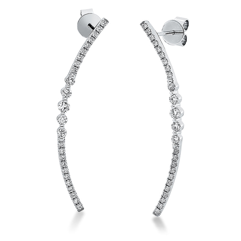 Ohrschmuck    aus 750/-18 Karat Weißgold mit 50 Diamanten 0