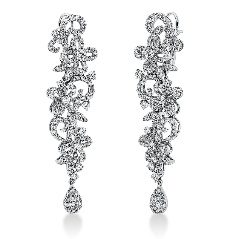 Ohrschmuck    aus 750/-18 Karat Weißgold mit 288 Diamanten 2