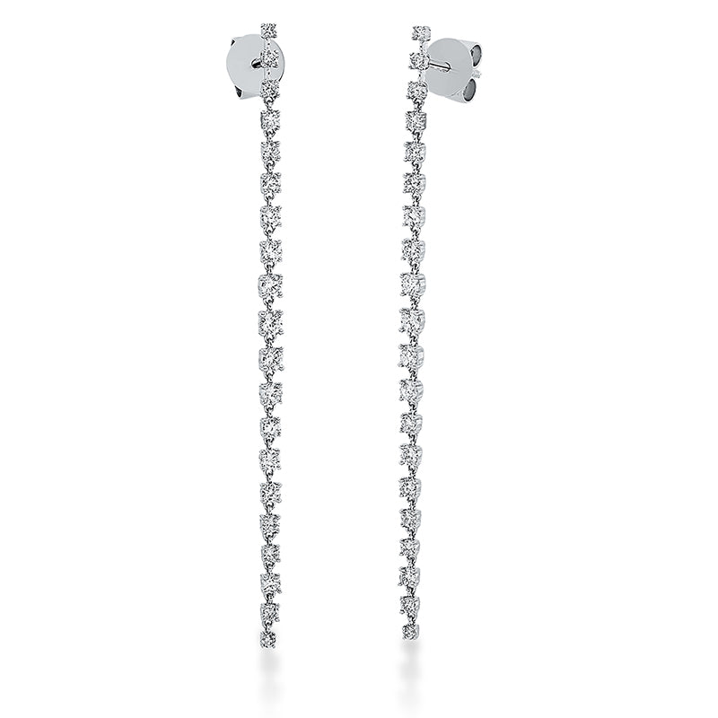 Ohrschmuck    aus 750/-18 Karat Weißgold mit 40 Diamanten 0