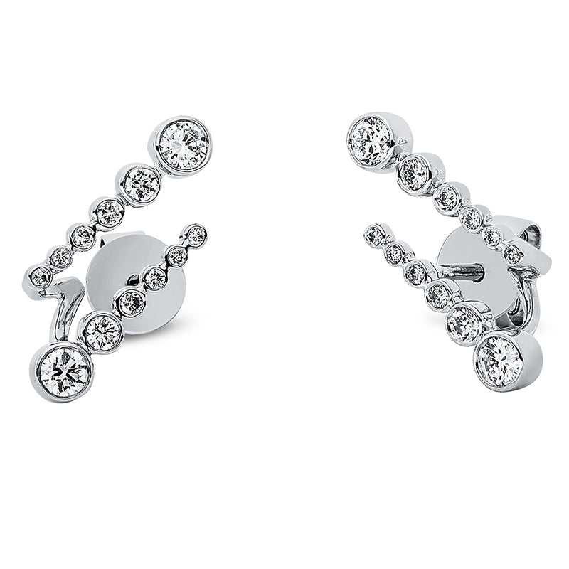 Ohrschmuck    aus 750/-18 Karat Weißgold mit 24 Diamanten 0