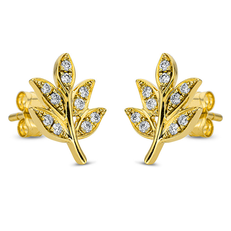 Ohrschmuck    aus 750/-18 Karat Gelbgold mit 20 Diamanten 0