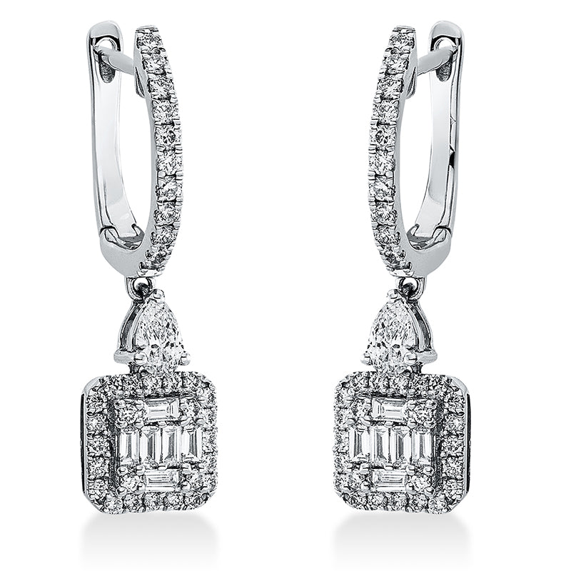 Ohrschmuck    aus 750/-18 Karat Weißgold mit 84 Diamanten 0