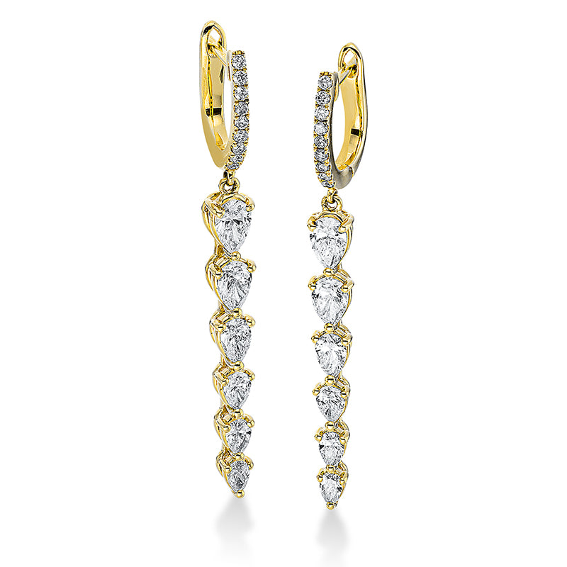 Ohrschmuck    aus 750/-18 Karat Gelbgold mit 30 Diamanten 1