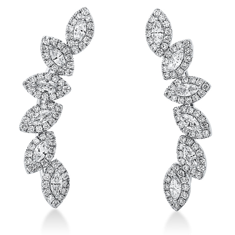 Ohrschmuck    aus 750/-18 Karat Weißgold mit 156 Diamanten 1