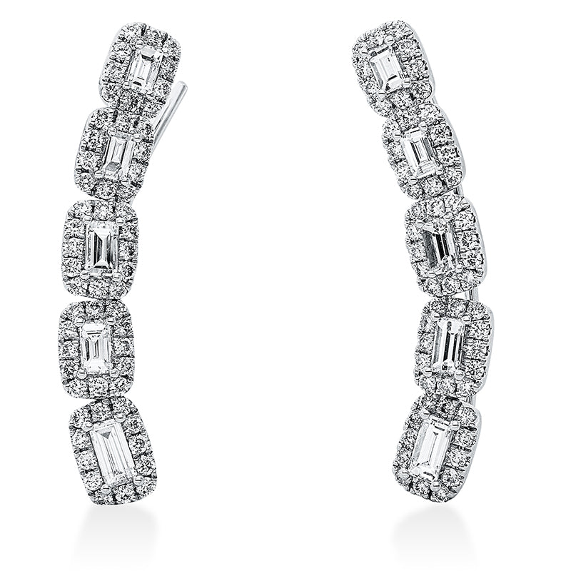 Ohrschmuck    aus 750/-18 Karat Weißgold mit 122 Diamanten 1