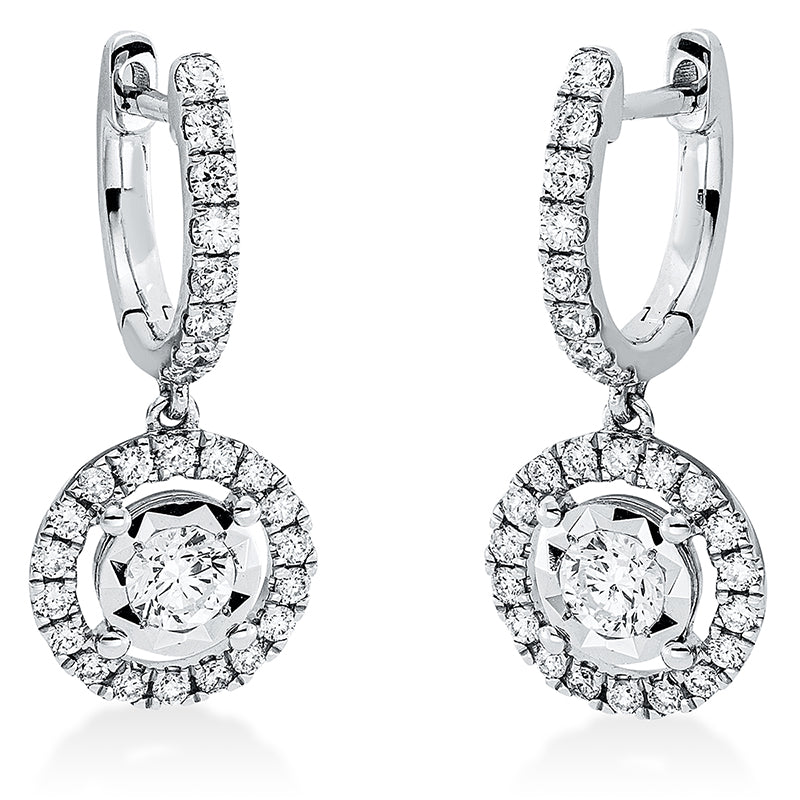Ohrschmuck    aus 750/-18 Karat Weißgold mit 56 Diamanten 0