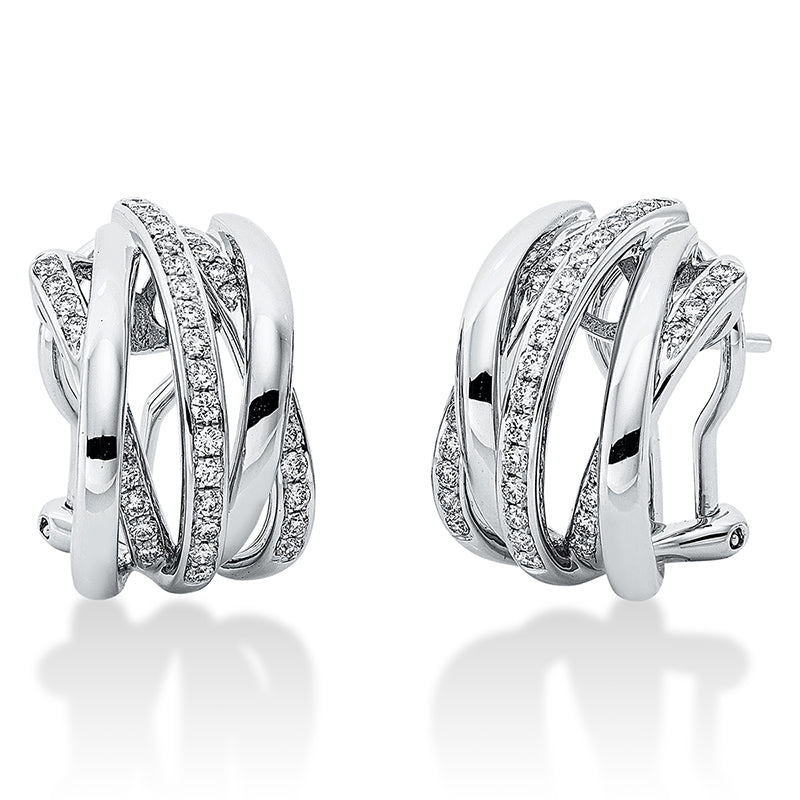 Ohrschmuck    aus 750/-18 Karat Weißgold mit 74 Diamanten 0