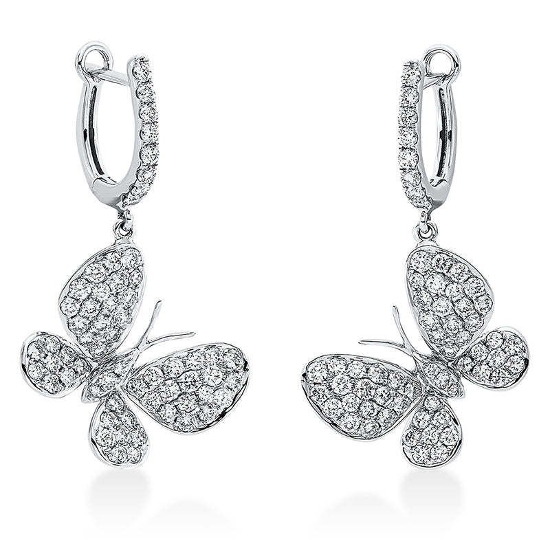 Ohrschmuck    aus 750/-18 Karat Weißgold mit 122 Diamanten 1