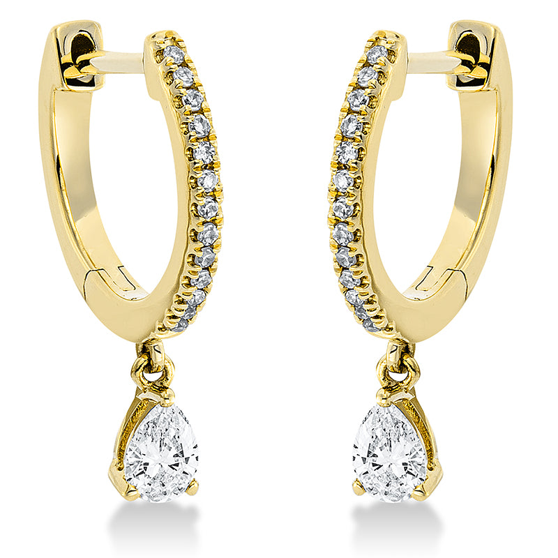 Ohrschmuck    aus 750/-18 Karat Gelbgold mit 28 Diamanten 0