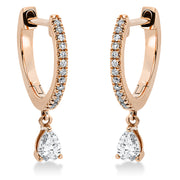 Ohrschmuck    aus 750/-18 Karat Rotgold mit 28 Diamanten 0