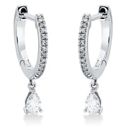 Ohrschmuck    aus 750/-18 Karat Weißgold mit 28 Diamanten 0