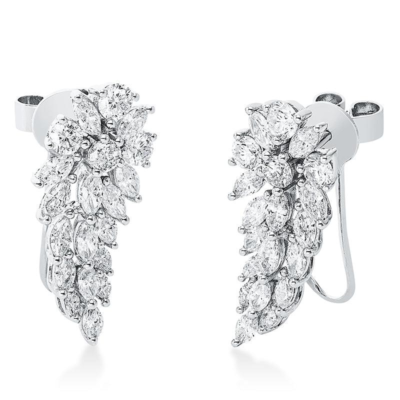 Ohrschmuck    aus 750/-18 Karat Weißgold mit 40 Diamanten 2