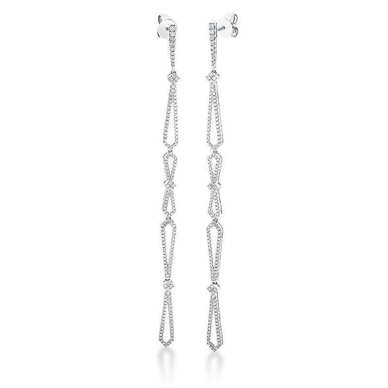 Ohrschmuck    aus 750/-18 Karat Weißgold mit 316 Diamanten 1