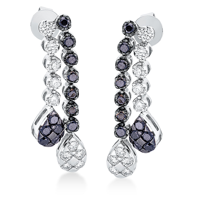 Ohrschmuck    aus 750/-18 Karat Weißgold mit 44 Diamanten 0