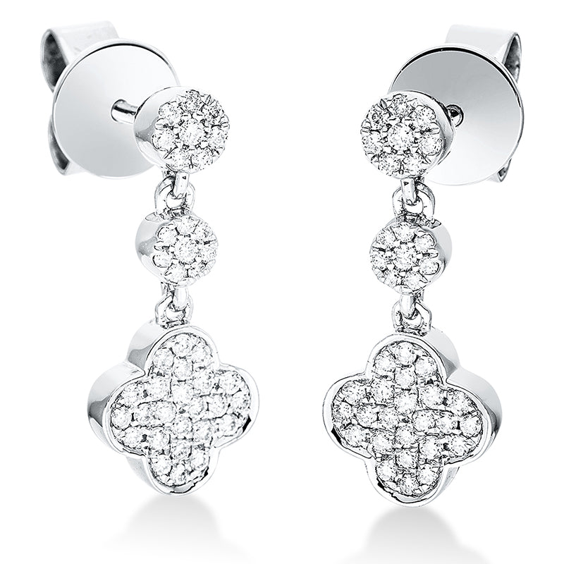 Ohrschmuck    aus 750/-18 Karat Weißgold mit 80 Diamanten 0