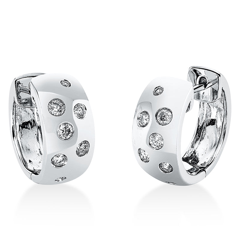 Ohrschmuck    aus 750/-18 Karat Weißgold mit 12 Diamanten 0