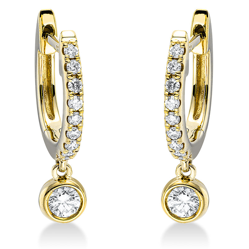 Ohrschmuck    aus 750/-18 Karat Gelbgold mit 20 Diamanten 0