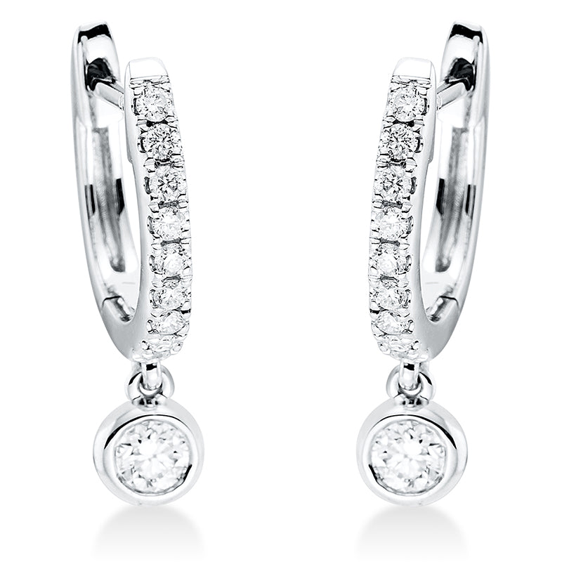 Ohrschmuck    aus 750/-18 Karat Weißgold mit 20 Diamanten 0