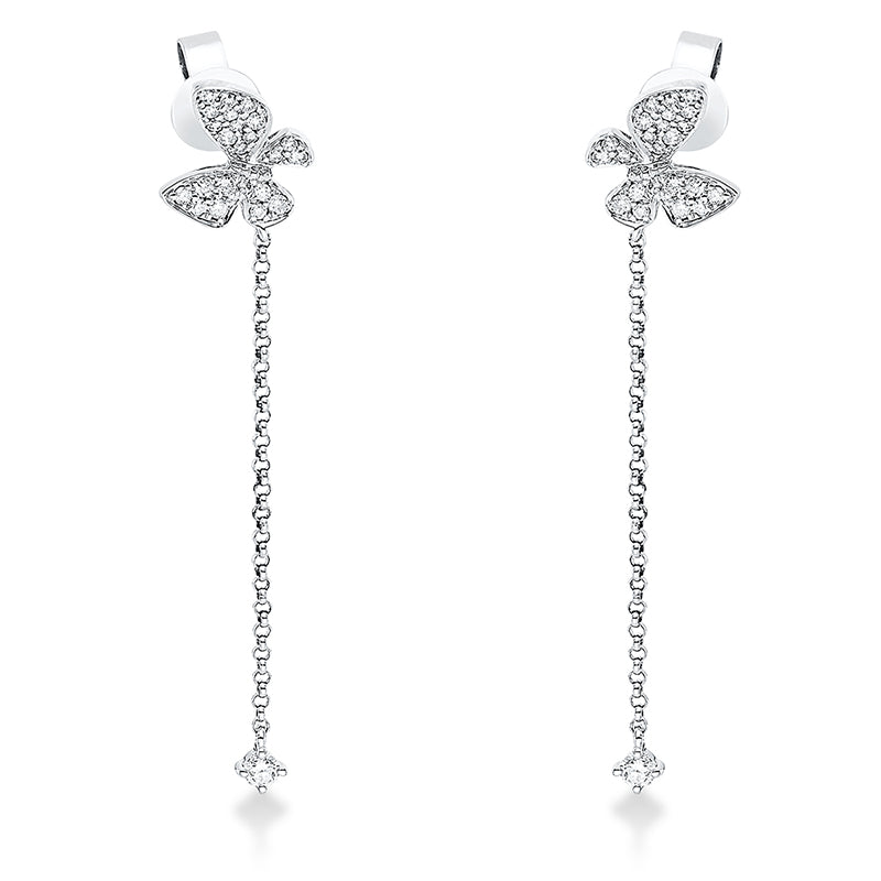 Ohrschmuck    aus 750/-18 Karat Weißgold mit 48 Diamanten 0