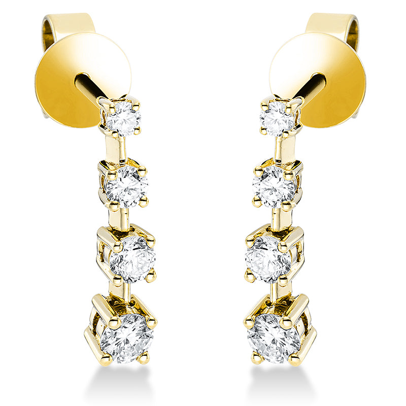 Ohrschmuck    aus 750/-18 Karat Gelbgold mit 8 Diamanten 0