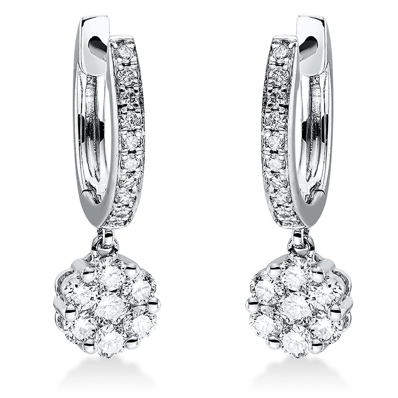Ohrschmuck    aus 750/-18 Karat Weißgold mit 34 Diamanten 0