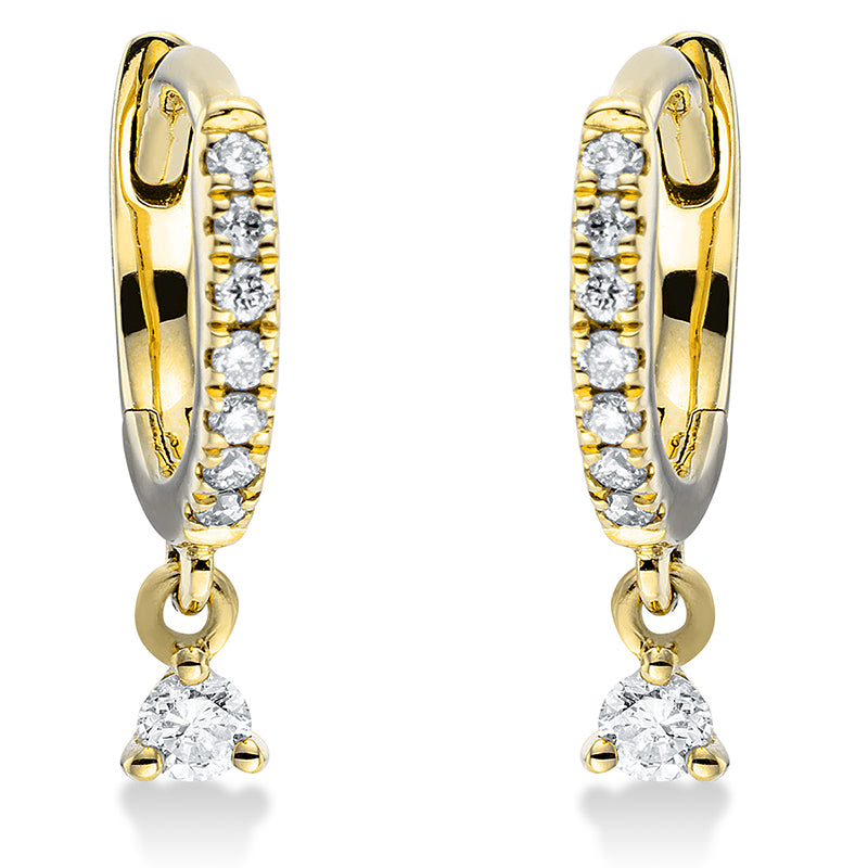 Ohrschmuck    aus 750/-18 Karat Gelbgold mit 16 Diamanten 0