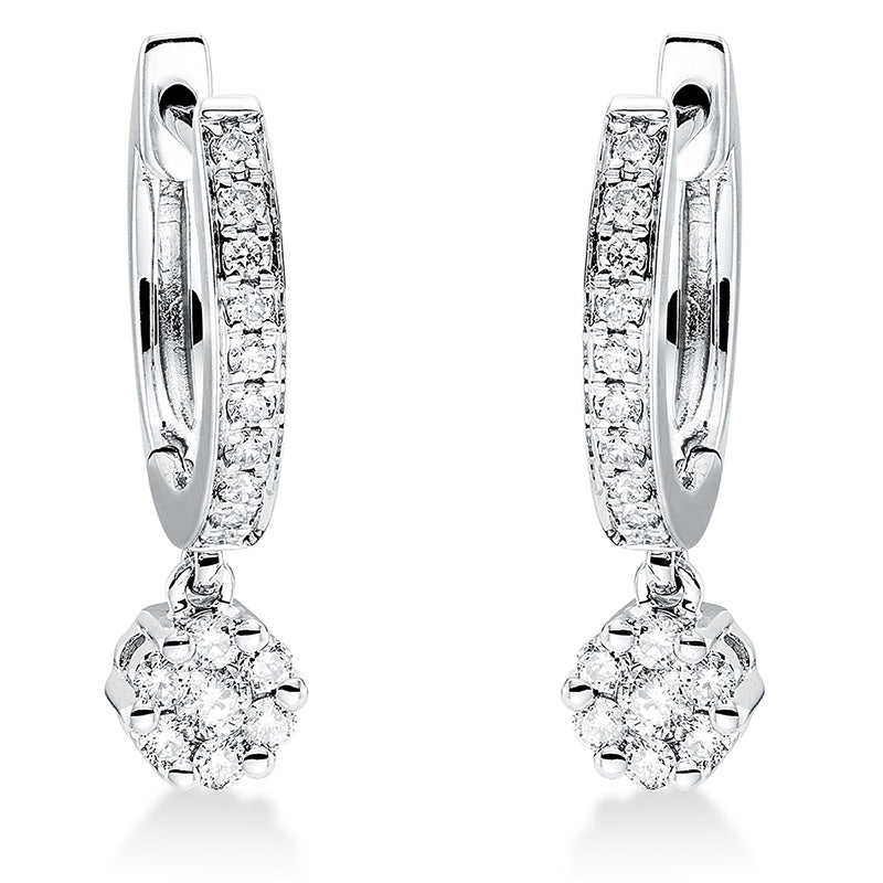 Ohrschmuck    aus 750/-18 Karat Weißgold mit 34 Diamanten 0