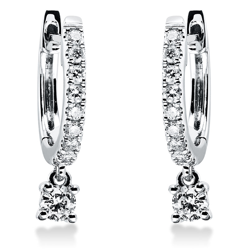 Ohrschmuck    aus 750/-18 Karat Weißgold mit 20 Diamanten 0