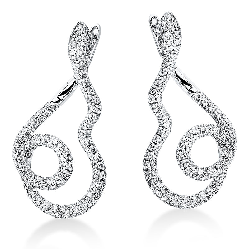 Ohrschmuck    aus 750/-18 Karat Weißgold mit 236 Diamanten 1