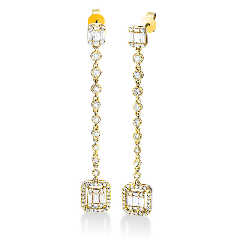 Ohrschmuck    aus 750/-18 Karat Gelbgold mit 114 Diamanten 1