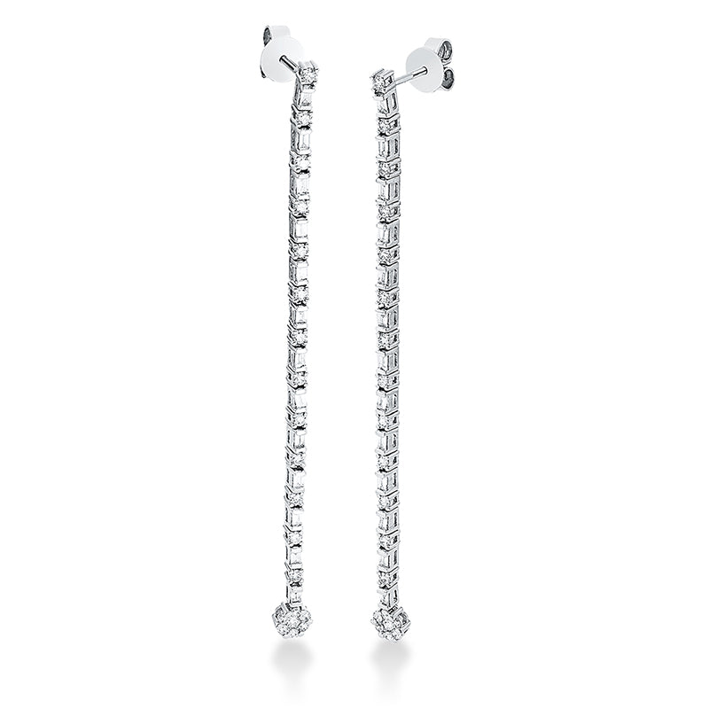 Ohrschmuck    aus 750/-18 Karat Weißgold mit 66 Diamanten 1