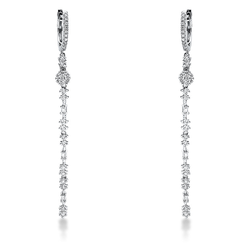 Ohrschmuck    aus 750/-18 Karat Weißgold mit 70 Diamanten 0