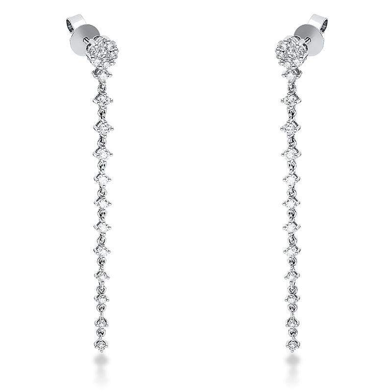 Ohrschmuck    aus 750/-18 Karat Weißgold mit 38 Diamanten 0