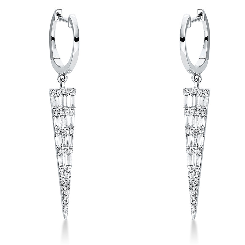 Ohrschmuck    aus 750/-18 Karat Weißgold mit 78 Diamanten 0