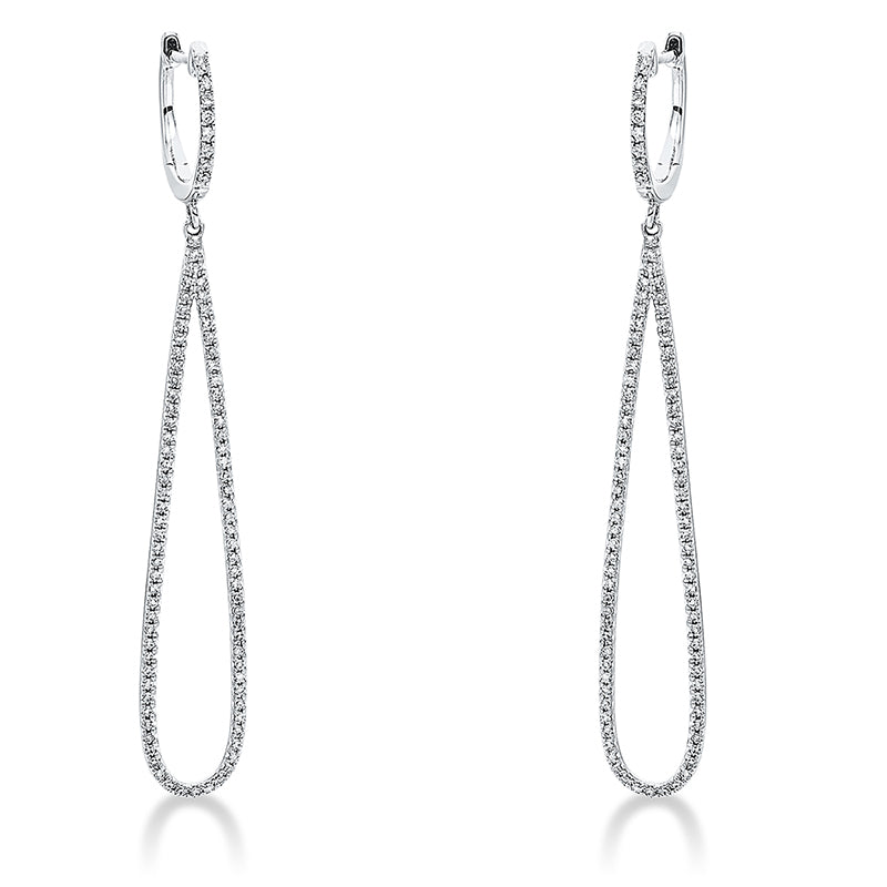 Ohrschmuck    aus 750/-18 Karat Weißgold mit 178 Diamanten 0