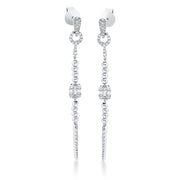 Ohrschmuck    aus 750/-18 Karat Weißgold mit 96 Diamanten 0