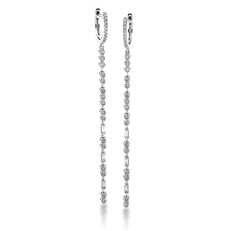 Ohrschmuck    aus 750/-18 Karat Weißgold mit 60 Diamanten 0