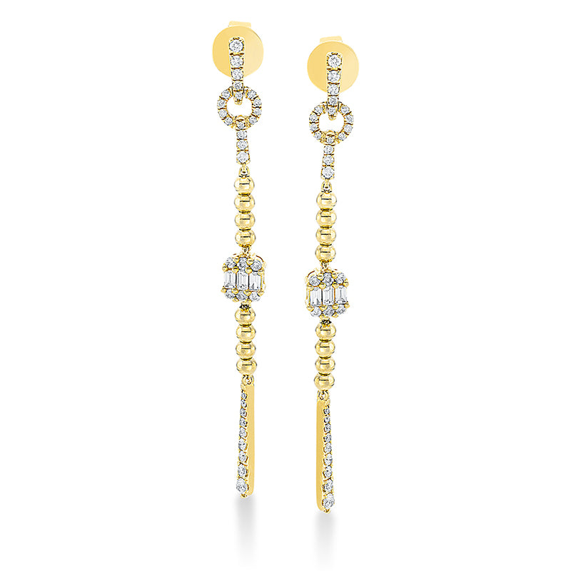 Ohrschmuck    aus 750/-18 Karat Gelbgold mit 70 Diamanten 0