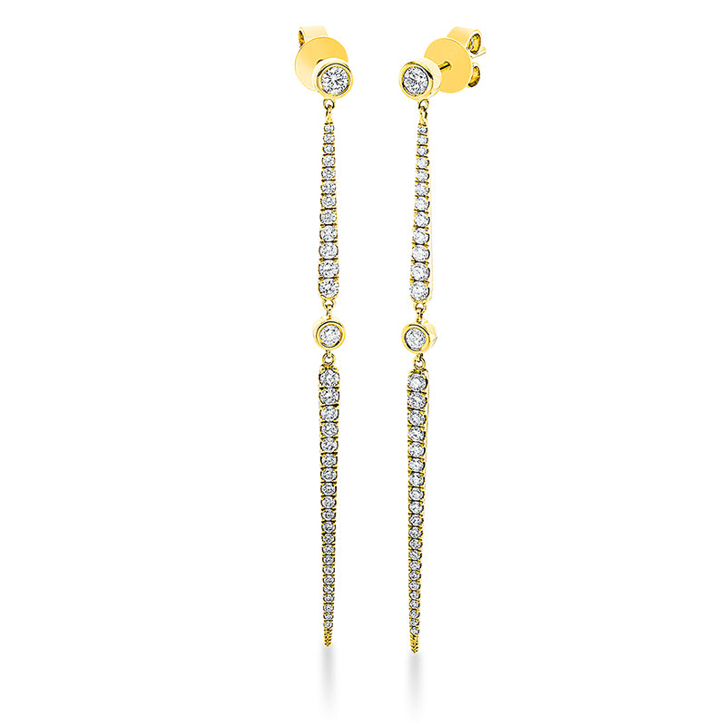 Ohrschmuck    aus 750/-18 Karat Gelbgold mit 70 Diamanten 1